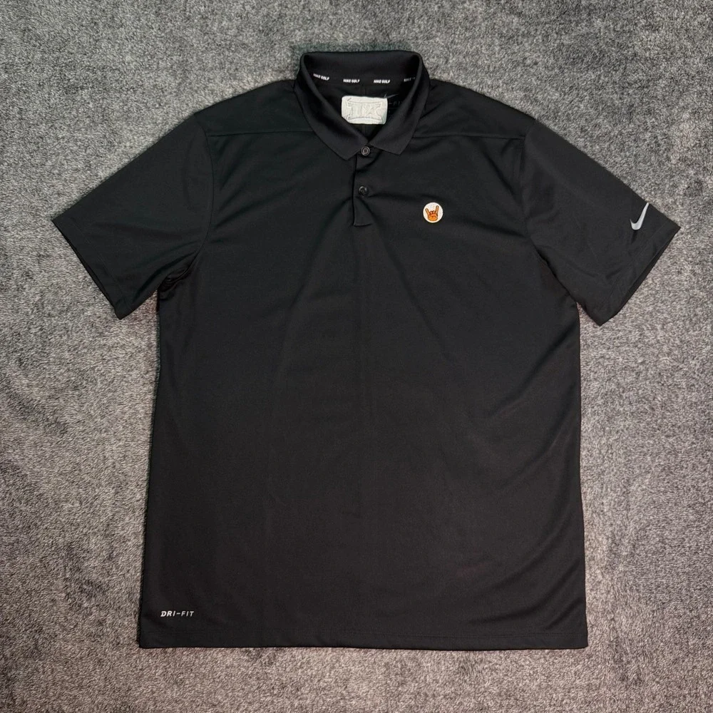 Texas Longhorns Nike Golf Mens Big 12 Dri-FIT Polo Shirt Performance Black Large